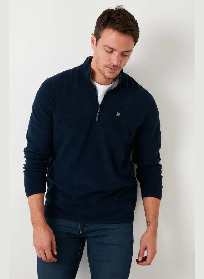 Buratti Slim Fit Anti-Pilling Non-Flapping Batwing Collar Cold-Resistant Brushed Fleece Men's POLAR 5906001