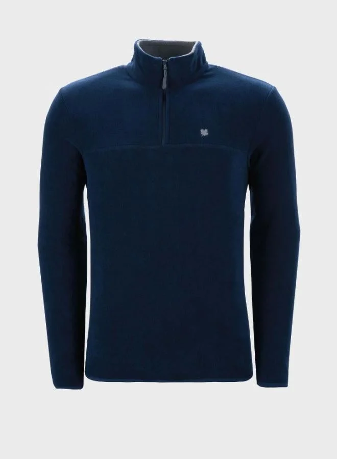 Buratti  Buratti Slim Fit Anti-Pilling Non-Flapping Batwing Collar Cold-Resistant Brushed Fleece Men's POLAR 5906001 for Men | Best Price UAE