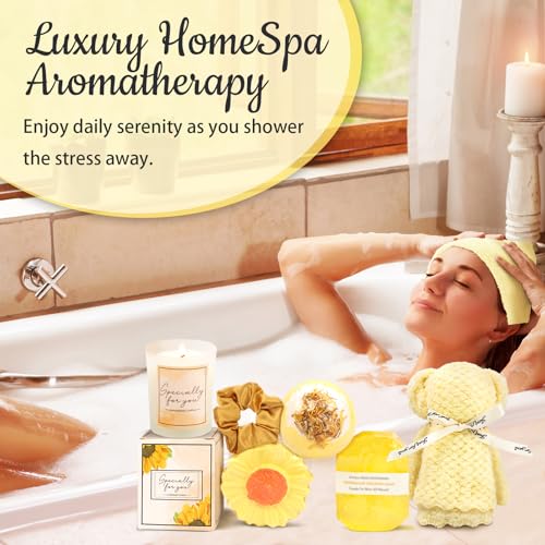 Betem Birthday Gifts for Women, Sunflower Self-Care Package, Sending Sunshine Get Well Gifts for Women, Her, Sister, Mom, Best Friends, Unique Spa Basket Perfect for Christmas, Valentine's, Mother's Day - Image 5