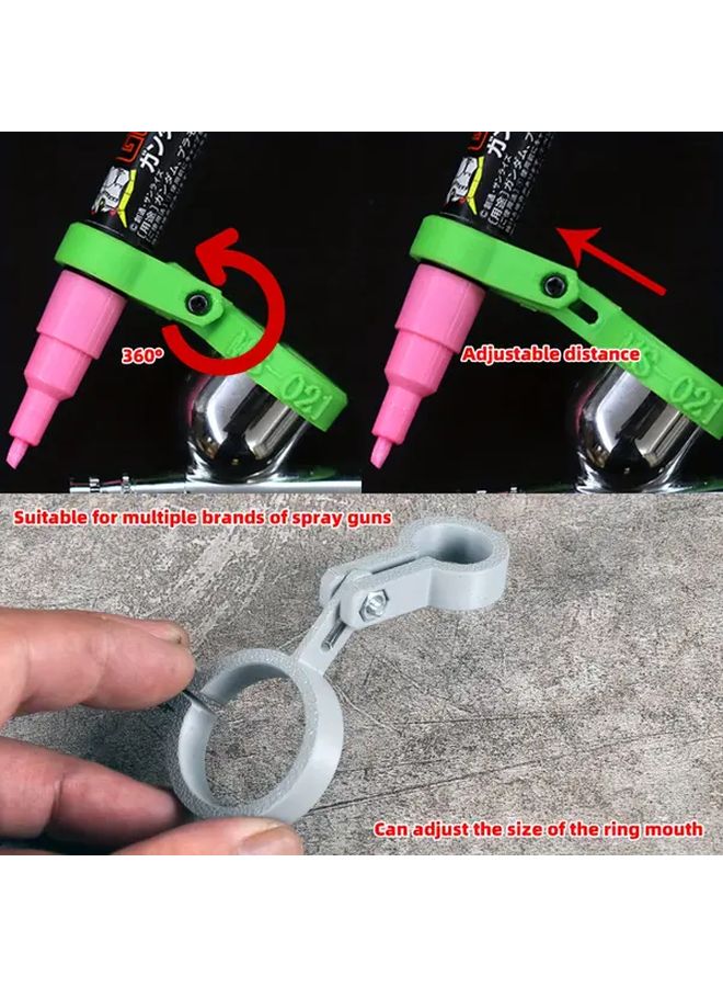 Adjustable Airbrush Kit Type A for Model Painting Precision Nozzle Ergonomic Grip Ideal for Car Tank Airplane Mecha and Ship Models Includes Cleaning Brushes and Accessories Model Making Assembly Tool Supplies - Image 4