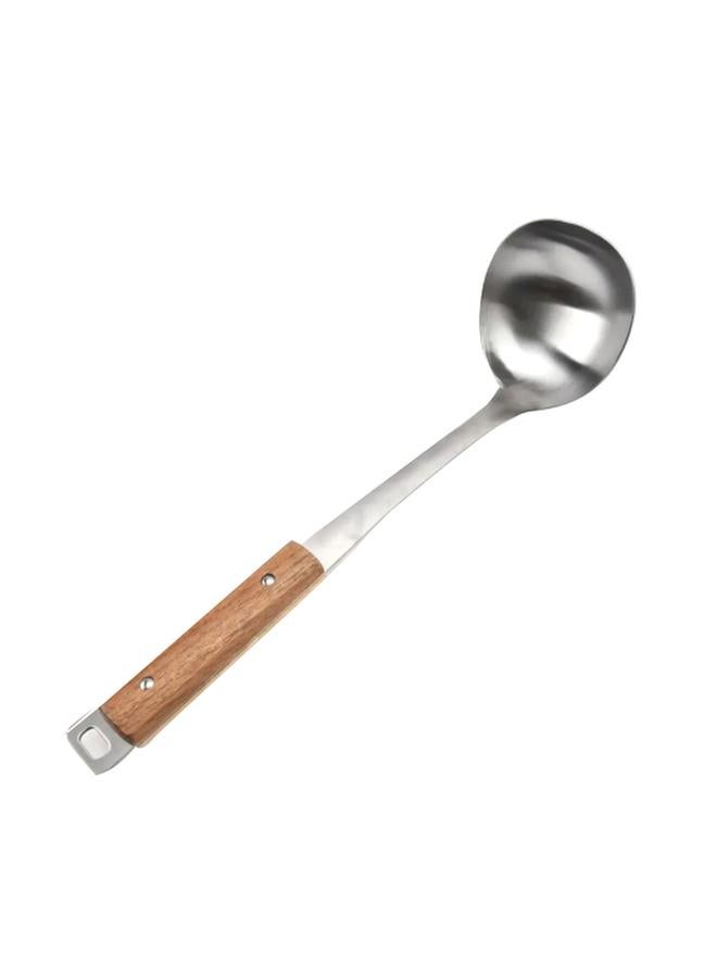 PARFAIT Stainless Steel Soup Ladle with Acacia Wood Handle Brown and Silver N-C212KA0125 - Image 1