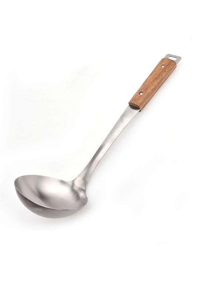 PARFAIT Stainless Steel Soup Ladle with Acacia Wood Handle Brown and Silver N-C212KA0125 - Image 2
