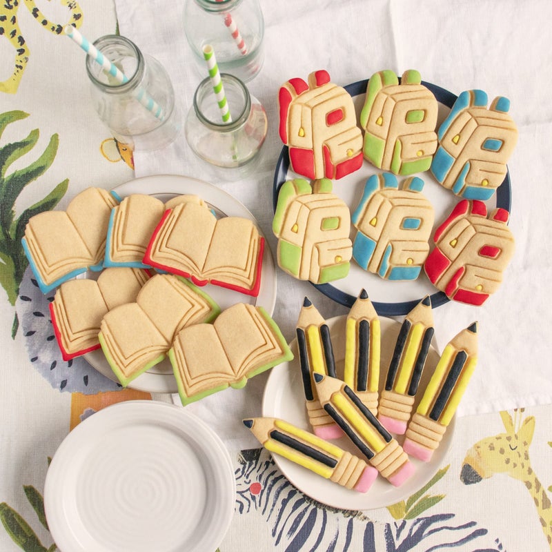 Bakerlogy Set of 3 Back to School themed cookie cutters (Designs: Backpack  Book  Pencil)  3 pieces - Bakerlogy - Image 3