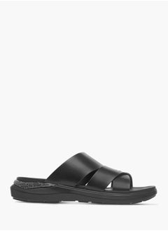 Le Confort Mens Solid Cross Strap Slip-On Sandals  - Image 1