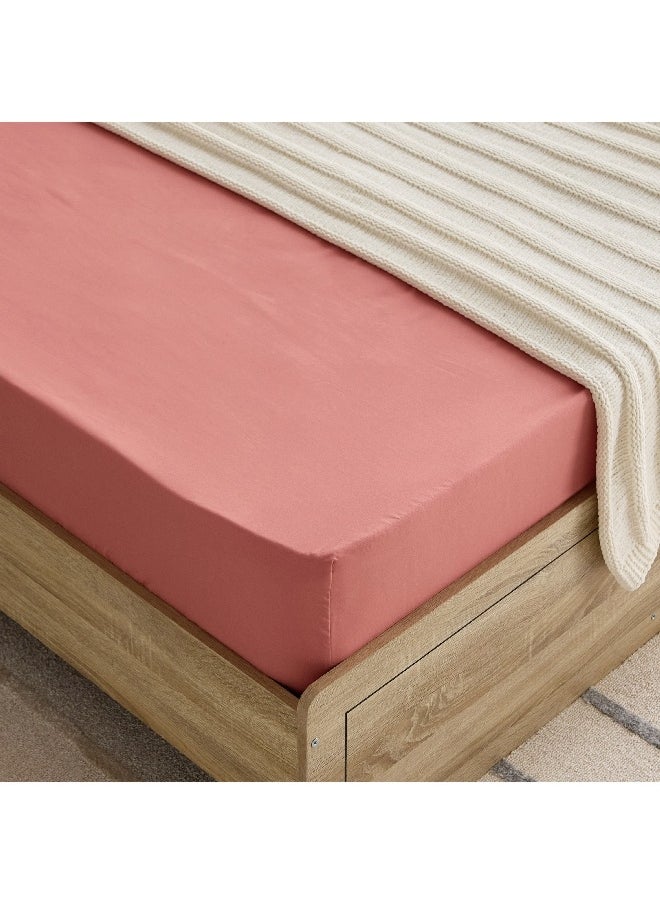Home Box - Derby Solid Microfiber Double Fitted Sheet 140 x 200 x 25 cm - Image 1