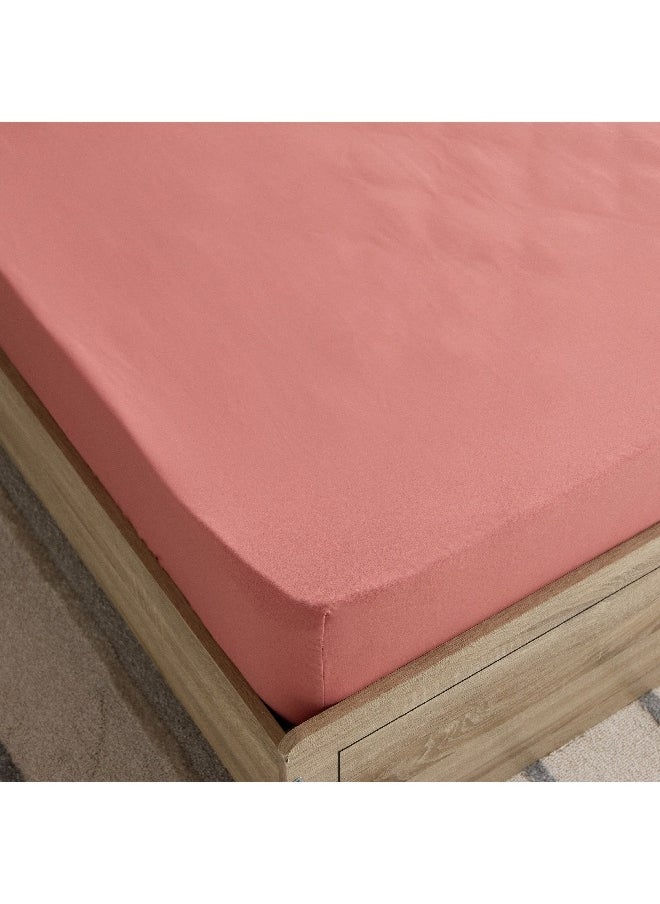 Home Box - Derby Solid Microfiber Double Fitted Sheet 140 x 200 x 25 cm - Image 1