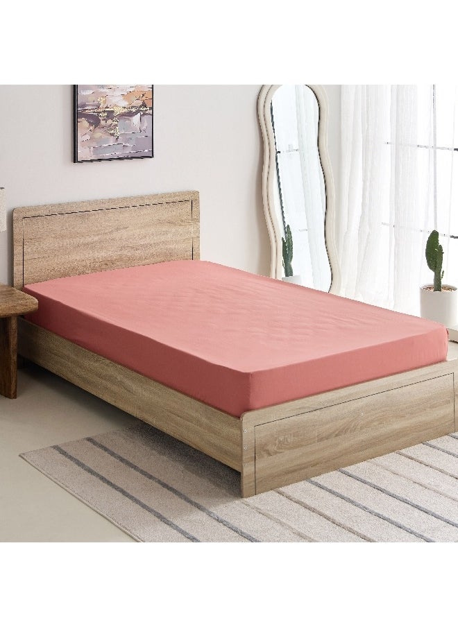 Home Box - Derby Solid Microfiber Double Fitted Sheet 140 x 200 x 25 cm - Image 1