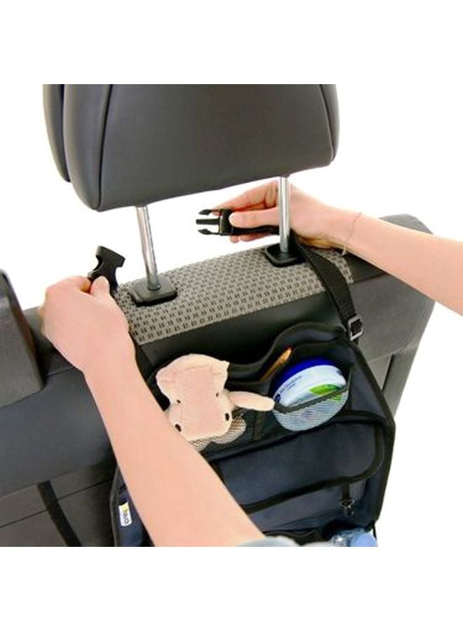 Hauck Cover Me Deluxe Front Seat Protector, Universal Fit, Charcoal Black, Polyester, Dirt Resistant, Easy to Install, Multifunctional Storage with Mesh Pockets, Lockable Pocket, and Two Cup Holders - Image 4