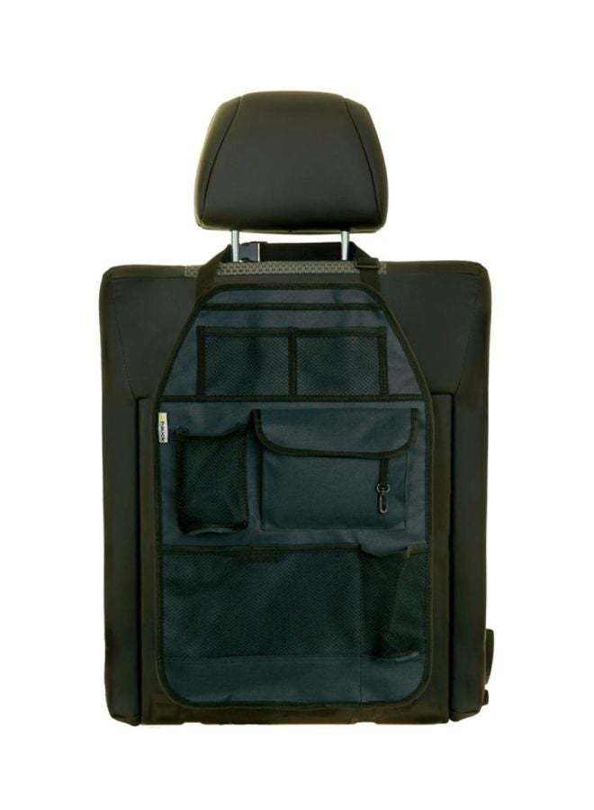 Hauck Cover Me Deluxe Front Seat Protector, Universal Fit, Charcoal Black, Polyester, Dirt Resistant, Easy to Install, Multifunctional Storage with Mesh Pockets, Lockable Pocket, and Two Cup Holders - Image 2