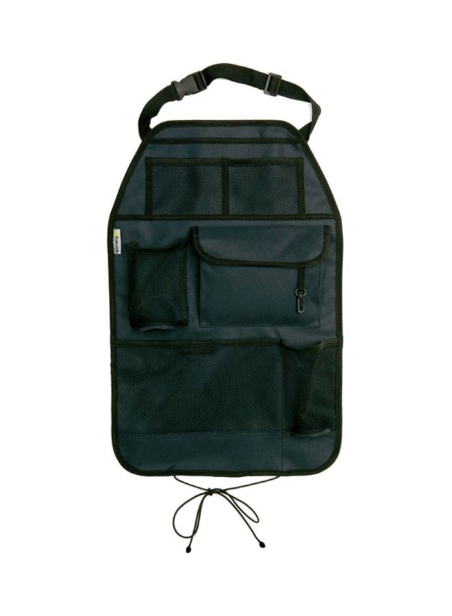 Hauck Cover Me Deluxe Front Seat Protector, Universal Fit, Charcoal Black, Polyester, Dirt Resistant, Easy to Install, Multifunctional Storage with Mesh Pockets, Lockable Pocket, and Two Cup Holders - Image 1