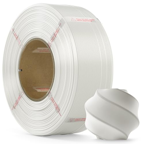 MarsWork PLA Filament 175mm PLA 3D Printer FilamentRefill1kg Refill for Reusable Spools22lbsPremium Quality 3D Printing Filament for Bambu lab 3D PrintersWhite - Image 1