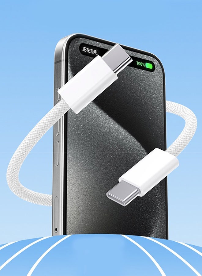 60 واط PD كابل بيانات الشحن السريع، 1.5 متر، نوع C-تحويل، مناسبة لآبل iPhone 16 / Plus / Pro / Pro Max، iPhone 15 سلسلة كاملة، ماك بوك، آي باد برو / الهواء، إلخ. - Image 2