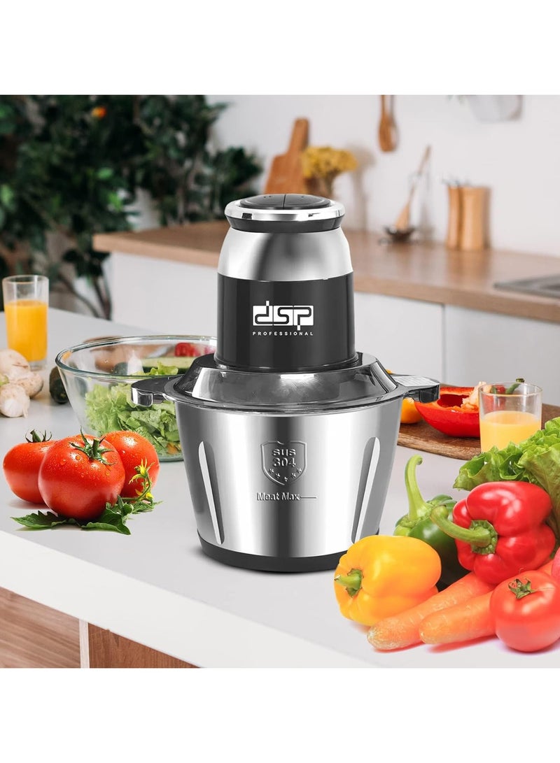 دي اس بي مفرمة لحوم وقطاعة خضار من دي اس بي، قطاعة لحوم سعة 3 لتر، 300 واط، 28000 دورة في الدقيقة، محرك نحاسي نقي، شفرات من الستانلس ستيل، تحكم بسرعتين، سهلة التنظيف: سهولة الفك والتنظيف تجعل مفرمة الطعام هذه إضافة مريحة لأي مطبخ، مما يوفر الوقت والجهد.KM4101، متعدد الألوان - Image 3