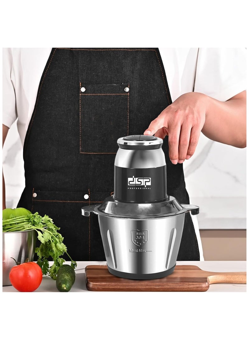 دي اس بي مفرمة لحوم وقطاعة خضار من دي اس بي، قطاعة لحوم سعة 3 لتر، 300 واط، 28000 دورة في الدقيقة، محرك نحاسي نقي، شفرات من الستانلس ستيل، تحكم بسرعتين، سهلة التنظيف: سهولة الفك والتنظيف تجعل مفرمة الطعام هذه إضافة مريحة لأي مطبخ، مما يوفر الوقت والجهد.KM4101، متعدد الألوان - Image 5