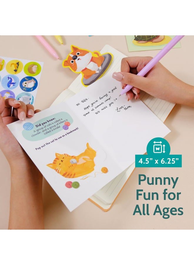T MARIE Animal Fun Fact Cards with Bookmarks - 20 Greeting Cards with Pop-Out Bookmark Mini Gifts - Punny, Funny Bulk Thinking of You Notecards for Kids, Grandkids, Teachers, Students, Friends, Family & More - Image 5