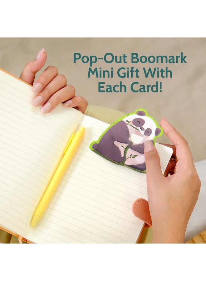 T MARIE Animal Fun Fact Cards with Bookmarks - 20 Greeting Cards with Pop-Out Bookmark Mini Gifts - Punny, Funny Bulk Thinking of You Notecards for Kids, Grandkids, Teachers, Students, Friends, Family & More - Image 4