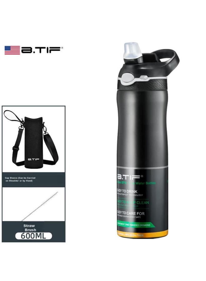 Btif Adult Insulated Cup, Outdoor Portable, Shockproof, 316 Stainless Steel Water Bottle, Straw Cup With Sleeve, Suitable For Annual Meetings And Gift-giving - Image 1