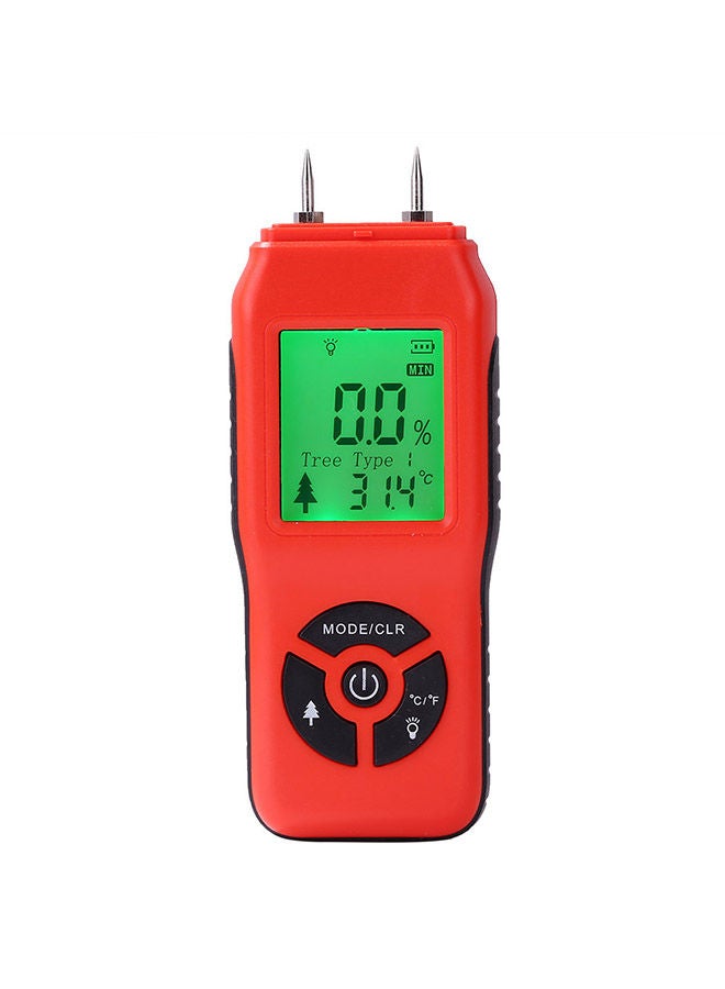 NIBEMINENT Double-Needle Digital Moisture Analyzer Red/Black 14 x 7cm 