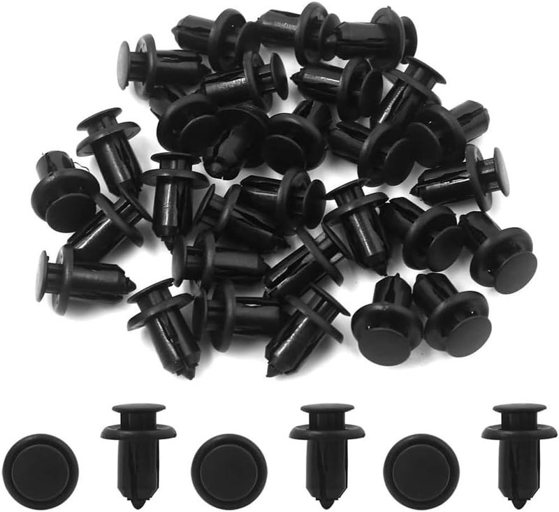 100Pcs Plastic Trim Panel Push Type Fastener Retainer Clips 7mm Black for Car Interior Exterior Panels, Carpet, Door Cards, Engine Covers, Hood, Fender - Image 5