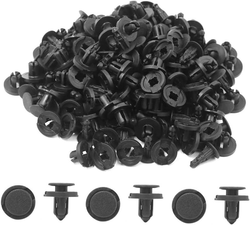 100Pcs Plastic Trim Panel Push Type Fastener Retainer Clips 7mm Black for Car Interior Exterior Panels, Carpet, Door Cards, Engine Covers, Hood, Fender - Image 3
