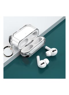 Generic Four Corners Anti-fall Wireless Earphone Protective Case with Hook For Apple AirPods Pro Black/White  - Image 4