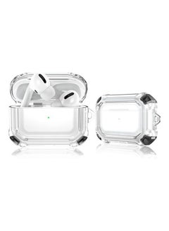 Generic Four Corners Anti-fall Wireless Earphone Protective Case with Hook For Apple AirPods Pro Black/White  - Image 2