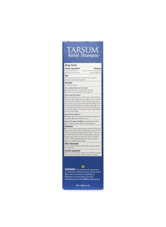 Tarsum - Extra Strength Psoriasis Shampoo Coal Tar Shampoo And Conditioner For Scalp Psoriasis Seborrheic Dermatitis Severe Dandruff & Eczema Exfoliating Relief For Flaky & Itchy Scalp (4 Oz) - Image 1