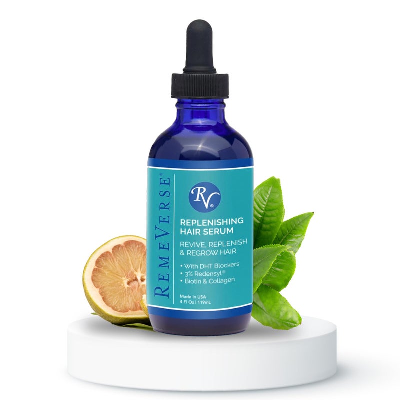 RemeVerse Replenishing Hair Serum Nourish Scalp Fortifies Follicle Strand with Redensyl Infused with Biotin for Thinning Hair and Collagen for Dry Scalp Densifying Unscented Hair Serum 4 Fl Oz
