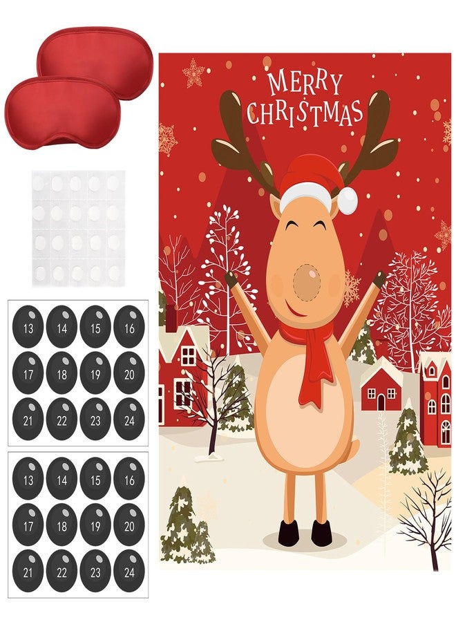 Gejoy Pin the Nose on the Reindeer Snowman Christmas Party Games Pin Games Set Christmas Holiday Activities Family Adults New Year Xmas Party Supplies - Image 1