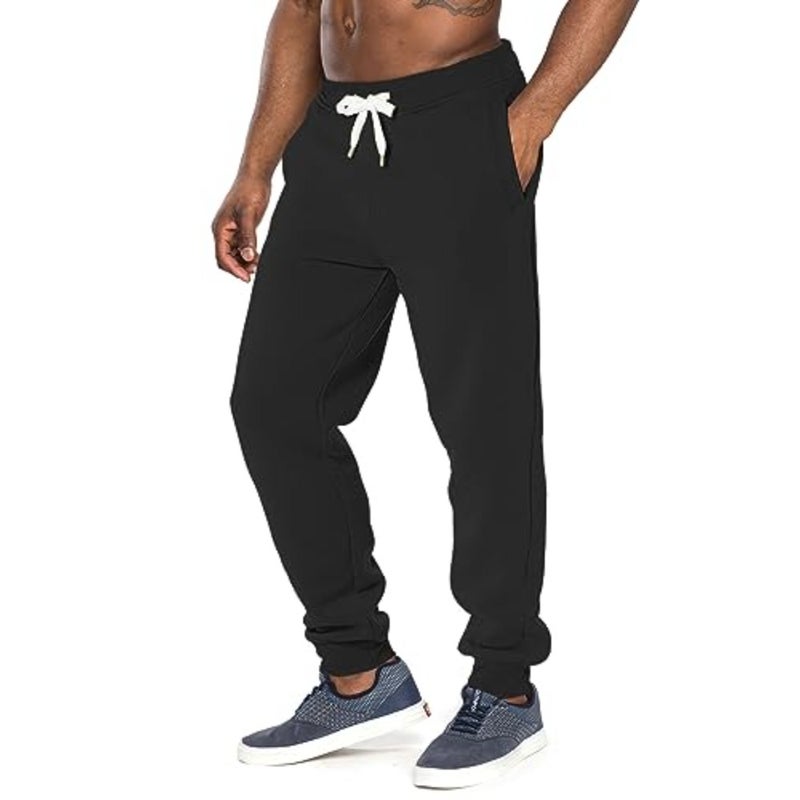 Southpole men's cargo pocket jogger pants for casual wear, cotton-blend fabric, black, with functional pockets and relaxed fit - Image 1