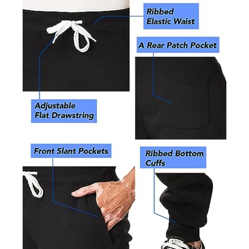 Southpole men's cargo pocket jogger pants for casual wear, cotton-blend fabric, black, with functional pockets and relaxed fit - Image 4