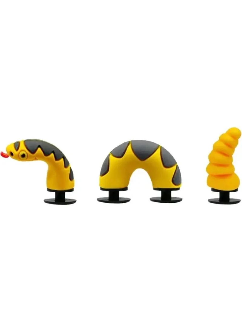 ماريماري 2 Pieces 3D Slipper Ornaments Yellow Snake Jibz 6 Pieces