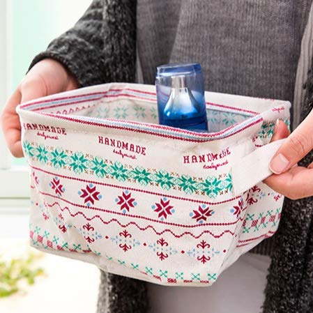 KolorFish Cute Fabric Canvas Storage Organizers Bins Basket for Adult (Multicolor) - Image 2