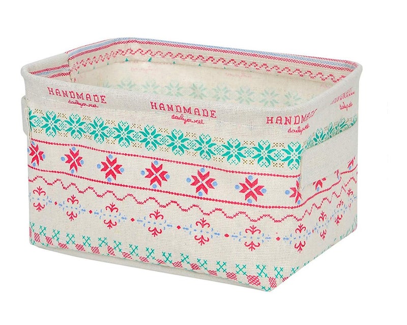 KolorFish Cute Fabric Canvas Storage Organizers Bins Basket for Adult (Multicolor) - Image 1