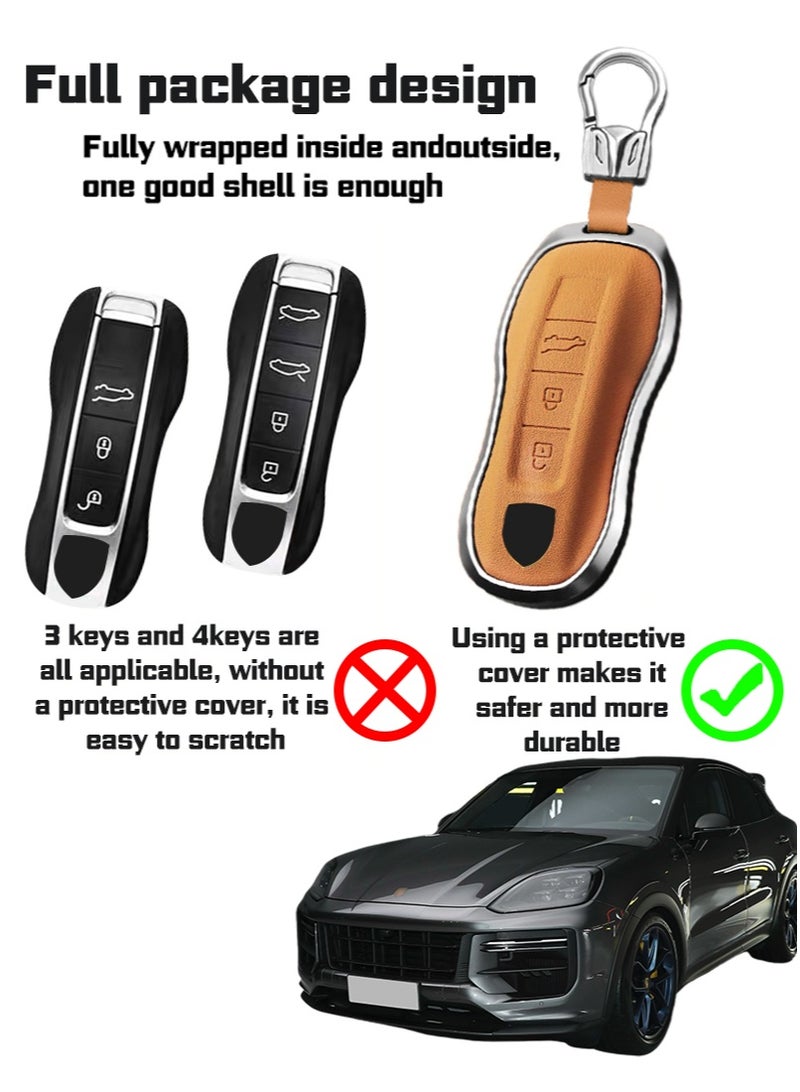 Protector Car key bag, suitable for Porsche car key protector, perfectly wraps car keys, high-end, wear-resistant and fashionable. - Image 2