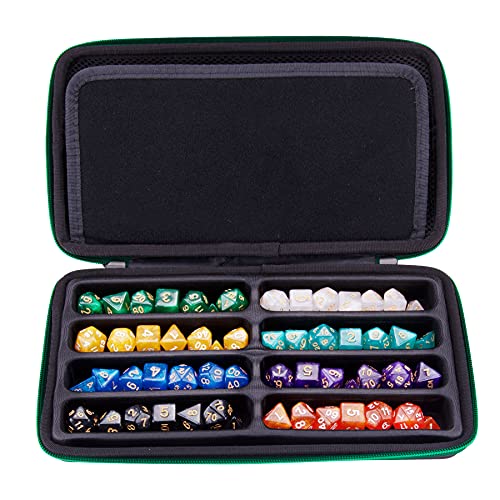 SIQUK Green EVA Dice Case with Detachable Tray and Handle for Dungeons & Dragons and Other RPG Games - Image 3