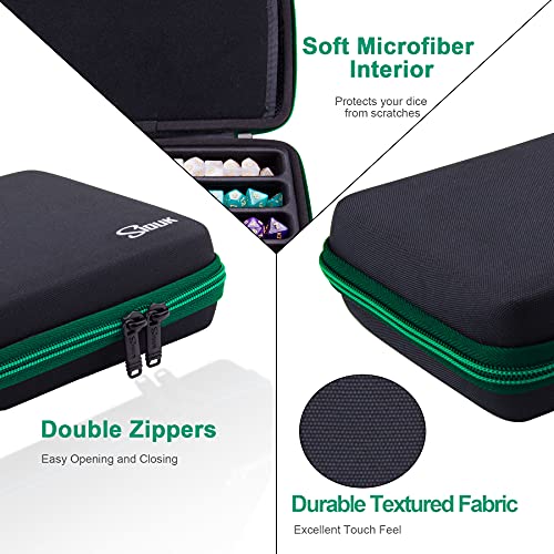 SIQUK Green EVA Dice Case with Detachable Tray and Handle for Dungeons & Dragons and Other RPG Games - Image 4