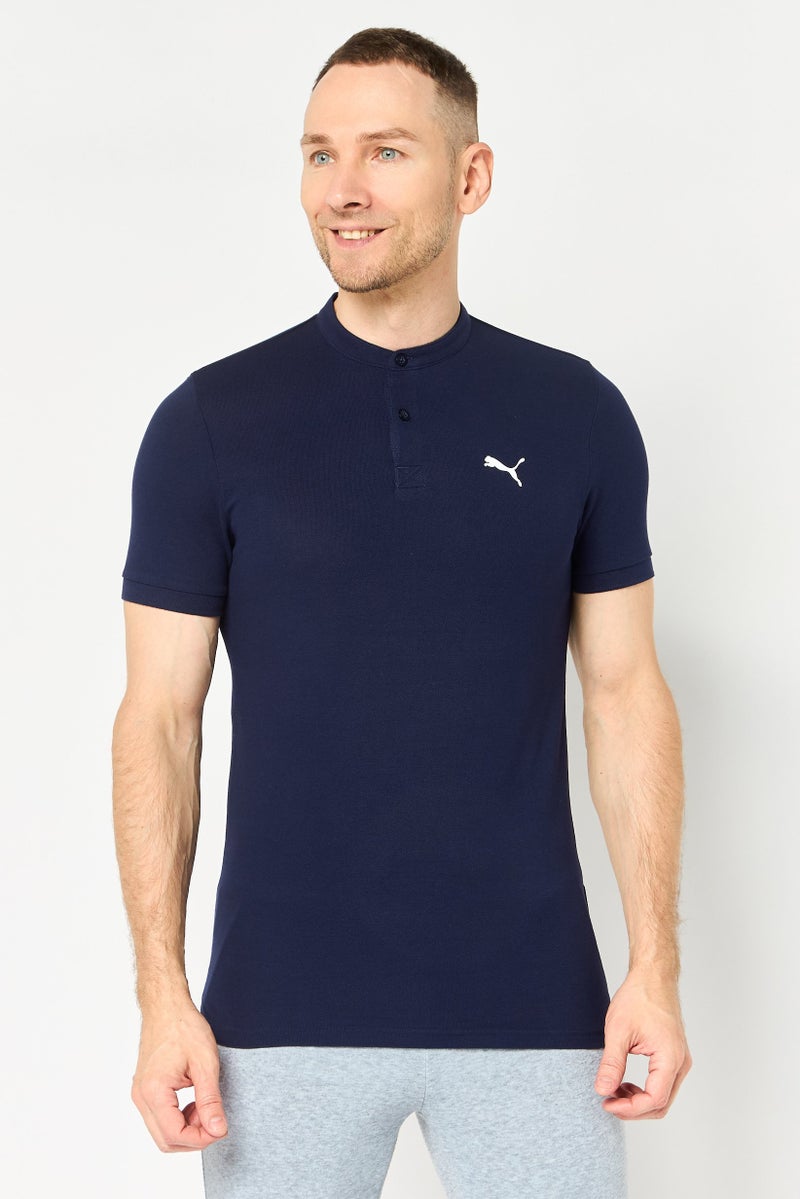 PUMA Men Slim Fit Short Sleeve Outdoor Polo Shirt, Navy Blue - Image 1
