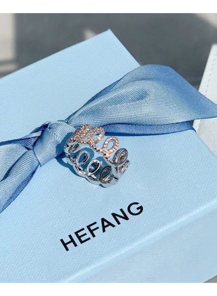 HEFANG Light Luxury Personalized Cream Roll Ring  - Image 1