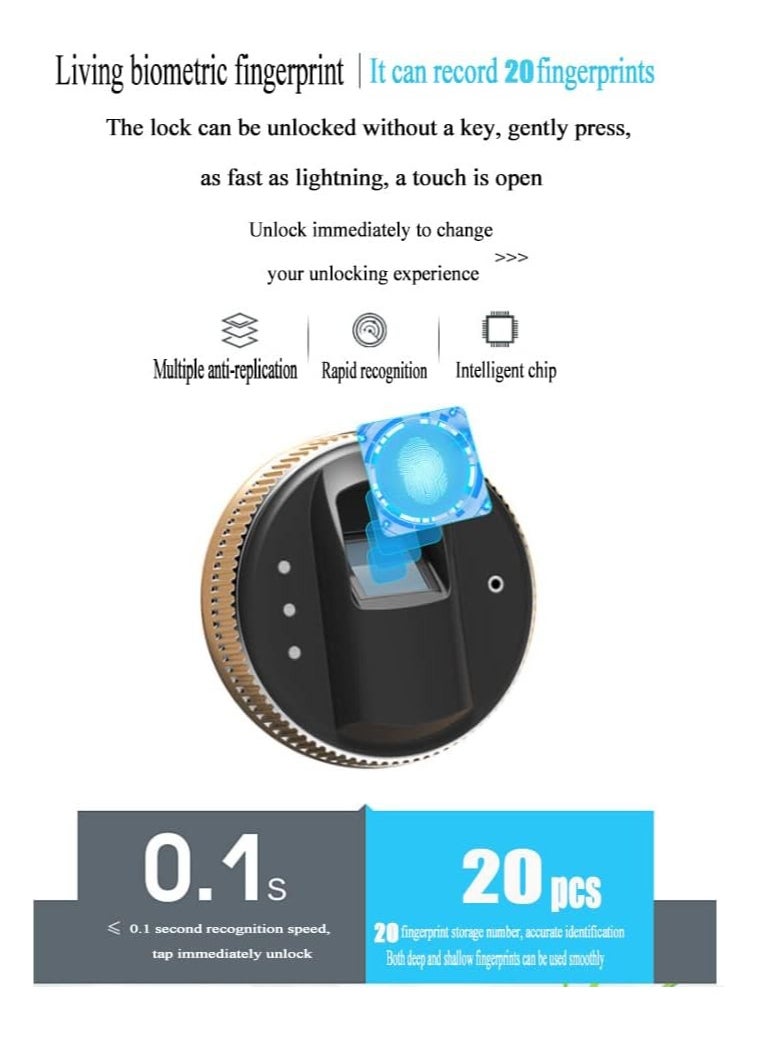 Cool Baby Style Safe with Biometric Fingerprint Lock  A4 File Size Safe For Home Office Store (25*35*25CM)  - Image 3