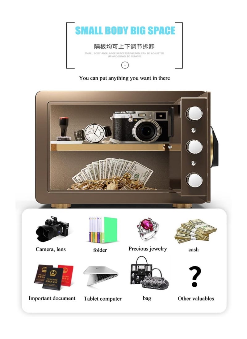 Cool Baby Style Safe with Biometric Fingerprint Lock  A4 File Size Safe For Home Office Store (25*35*25CM)  - Image 2