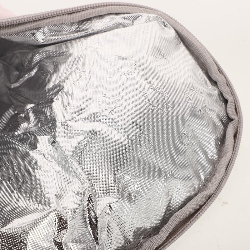 Insulated Breastmilk Storage Bag with Thermal Aluminum Lining Large Capacity Geometric Pattern for Travel - Image 4