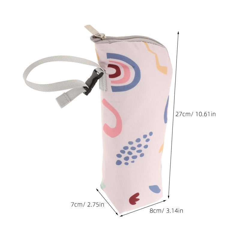 Insulated Breastmilk Storage Bag with Thermal Aluminum Lining Large Capacity Geometric Pattern for Travel - Image 3