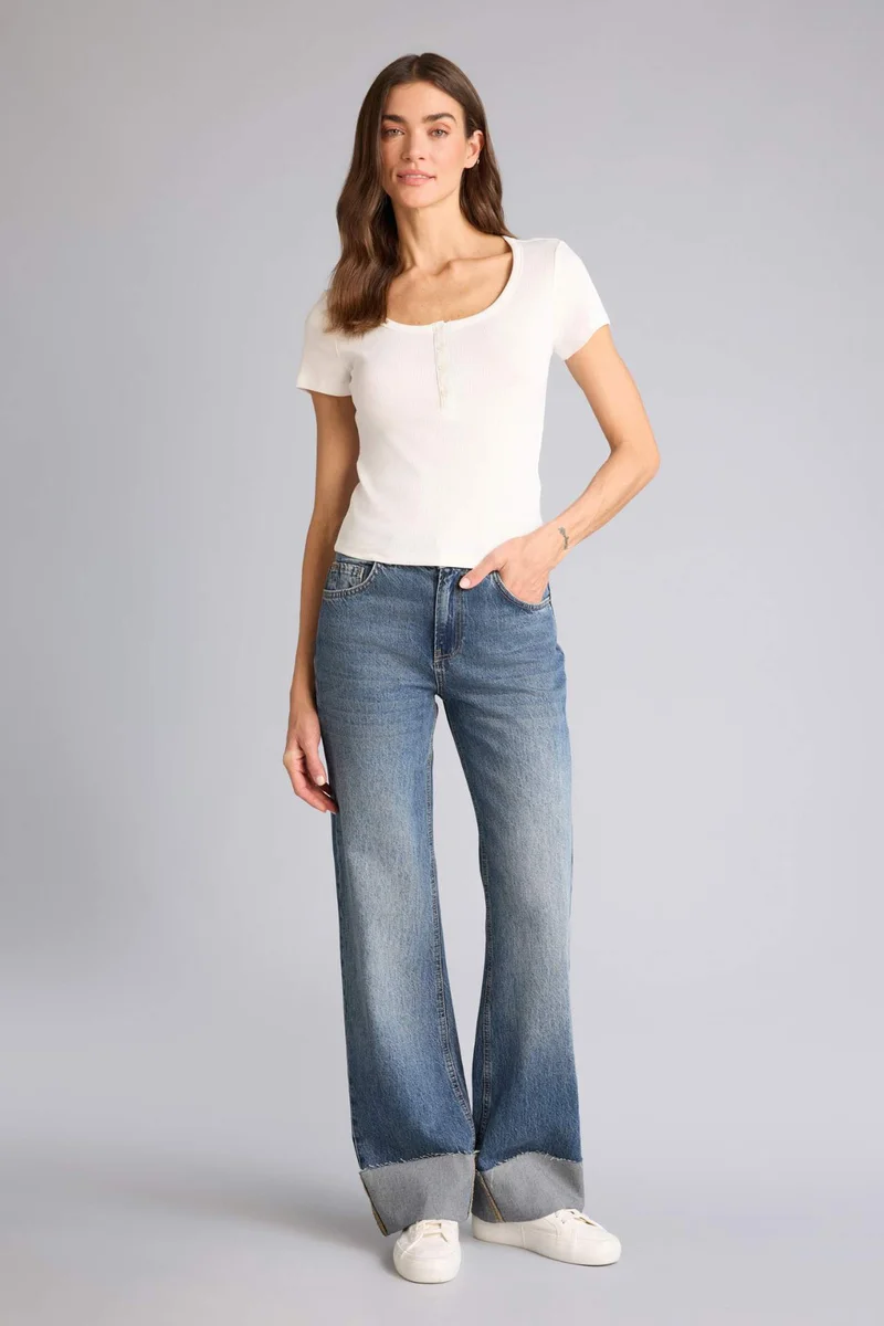 DeFacto Regular Fit Basic Camisole Short Sleeve T-Shirt