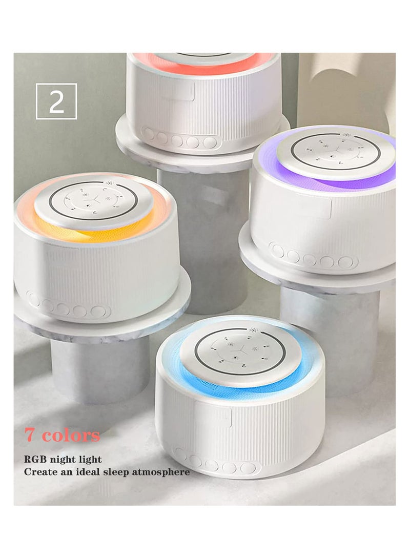 White Noise Machine, Sound Machine for Sleeping Adults Kids 30 Non-looping Soothing Sounds, Portable Baby Sound Machine, 3 Timer Memory Function Audio Jack - Image 2
