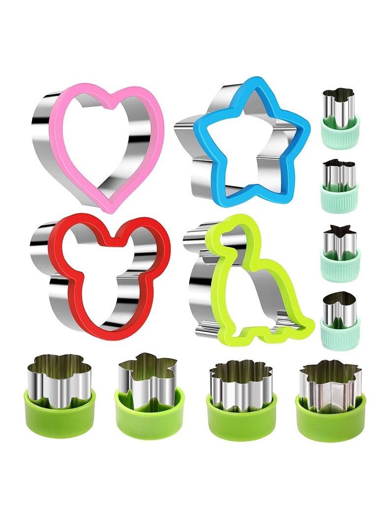 12-Piece Stainless Steel Sandwiches Cutter Set Multicolour - Image 1