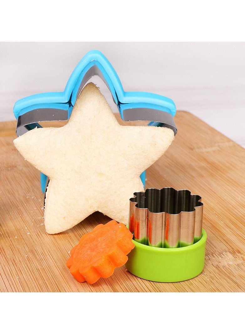 12-Piece Stainless Steel Sandwiches Cutter Set Multicolour - Image 3