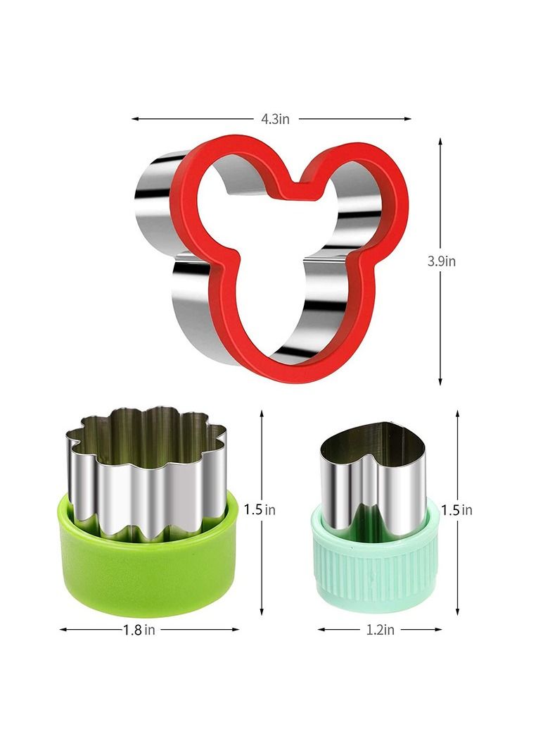 12-Piece Stainless Steel Sandwiches Cutter Set Multicolour - Image 5