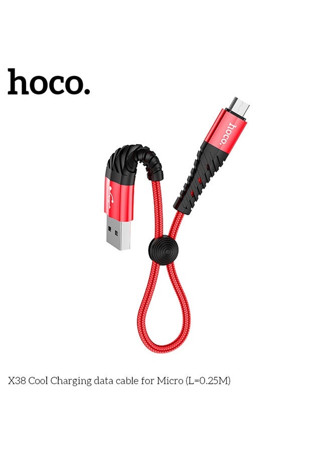 hoco. X38 Cool Charging data cable for Micro(L=0.25M)  - Image 2