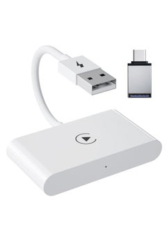 Wireless CarPlay Adapter for iPhone Wireless Carplay Dongle Converts Factory Cars Wired Carplay to Wireless Carplay Bluetooth Adapter 5Ghz WiFi Auto-Connect Online Update Support iOS 13+